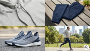 22	Grey Hoodie + Navy Joggers	Casual spring athleisure featuring a light grey hoodie and navy joggers with sneakers.
