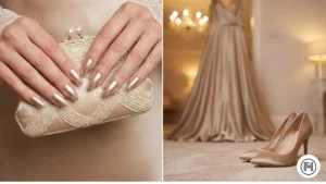 Occasion Based Images Casual Day Out: "Vibrant turquoise nails at a farmer's market with a casual spring lifestyle vibe."