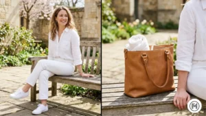 Outfit 13: A monochrome power move featuring head-to-toe white jeans and a white linen shirt. 