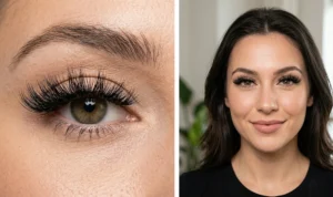 A close-up studio photograph of a polished black ceramic teapot with a minimalist design and a bamboo handle, sitting on a natural wood surface next to a small cup.