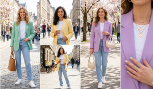 A futuristic cityscape at night, featuring towering skyscrapers with bright windows, flying vehicles on multi-level tracks, and glowing neon lights reflecting in the rain-slicked streets.
