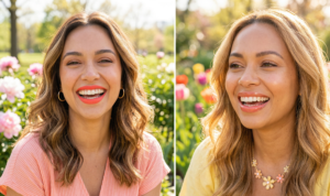 An artistic photograph of a modern building with a facade of glass and steel, reflecting the blue sky and surrounding clouds, with architectural angles and lines creating a abstract look.