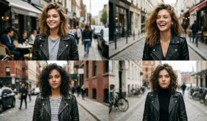 A four-panel collage of women wearing casual, messy bedhead blowouts on mid-length hair, highlighting a relaxed, effortlessly undone texture.